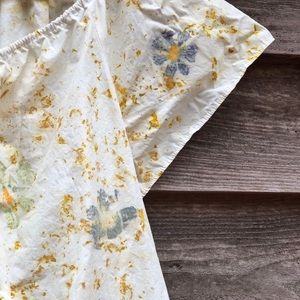 Madewell Mini Flutter Dress-Large Botanically dyed with Marigolds and Cosmos